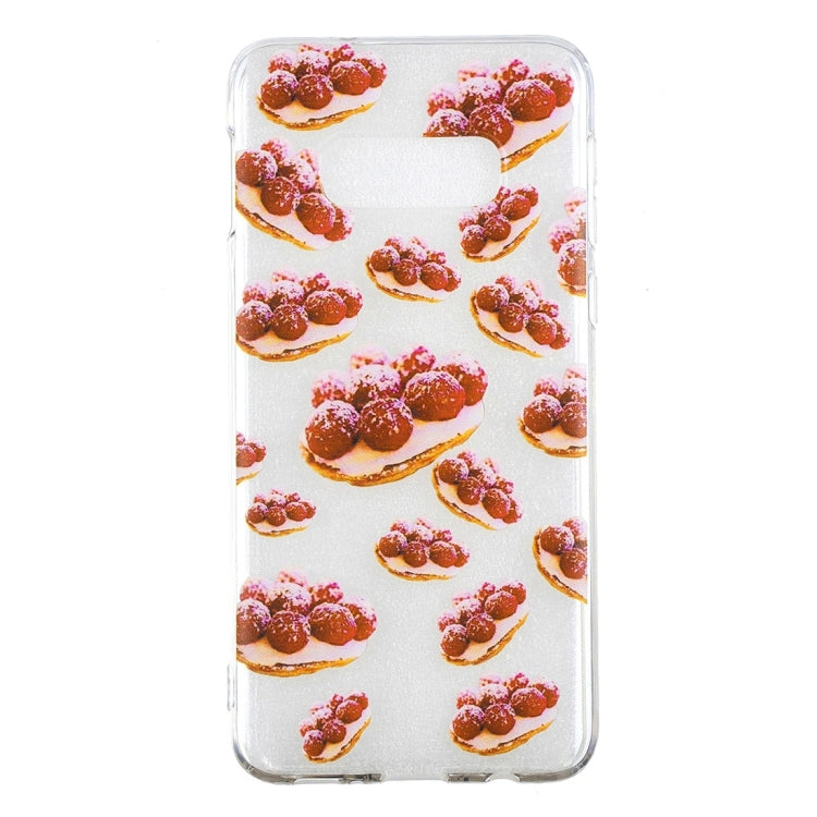 Strawberry Pie Pattern Transparent TPU Protective Case for Galaxy S10e