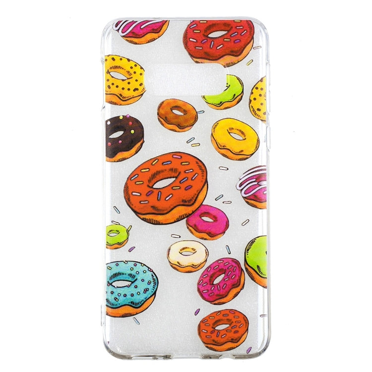 Doughnut Pattern Transparent TPU Protective Case for Galaxy S10e