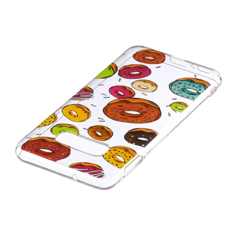 Doughnut Pattern Transparent TPU Protective Case for Galaxy S10e