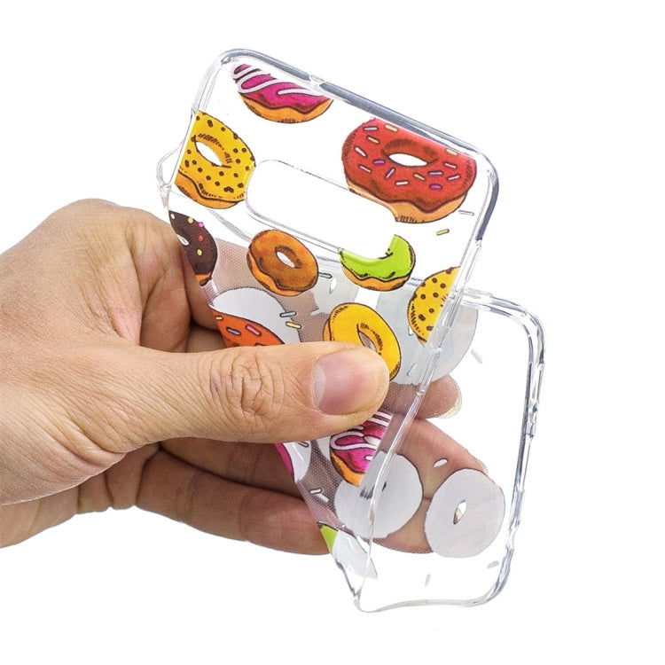 Doughnut Pattern Transparent TPU Protective Case for Galaxy S10e