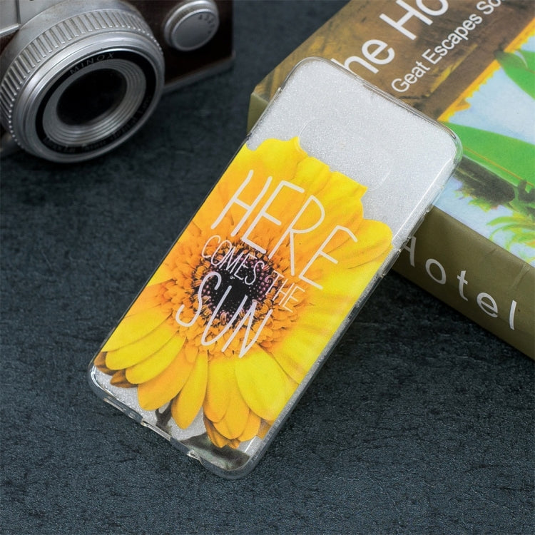Sunflower Pattern Transparent TPU Protective Case for Galaxy S10e