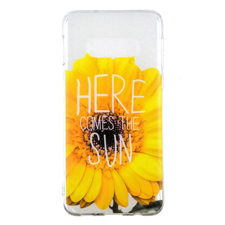 Sunflower Pattern Transparent TPU Protective Case for Galaxy S10e