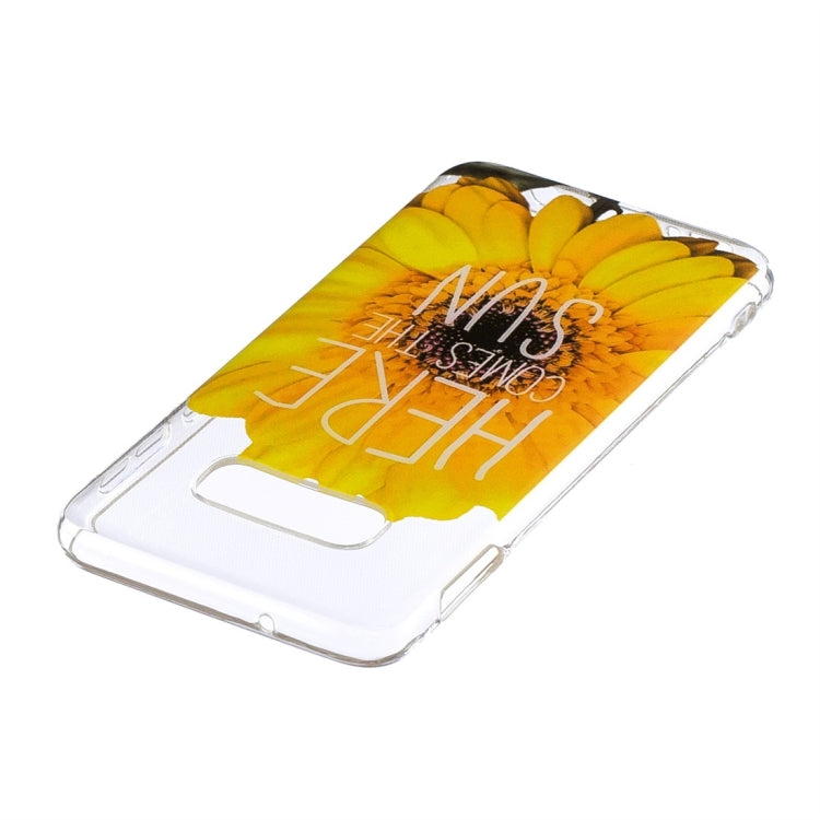 Sunflower Pattern Transparent TPU Protective Case for Galaxy S10e