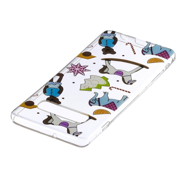 Puppet Toys Pattern Transparent TPU Protective Case for Galaxy S10 Plus