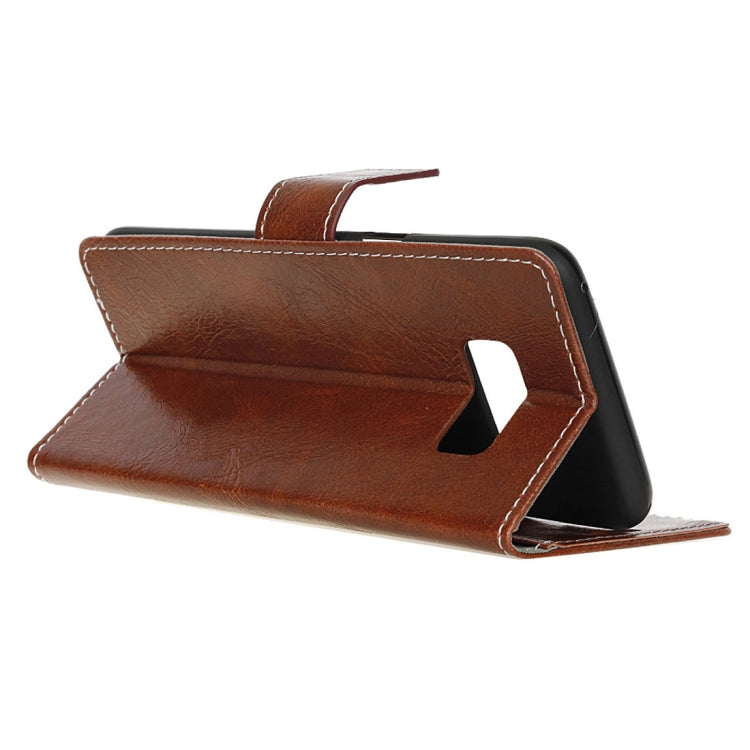 Retro Crazy Horse Texture Horizontal Flip Leather Case fore Galaxy S10e, with Holder & Card Slots & Photo Frame
