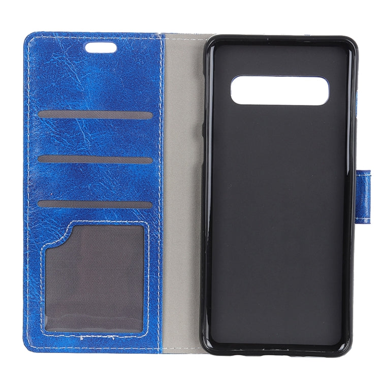 Retro Crazy Horse Texture Horizontal Flip Leather Case for Samsung Galaxy S10 Plus, with Holder & Card Slots & Photo Frame