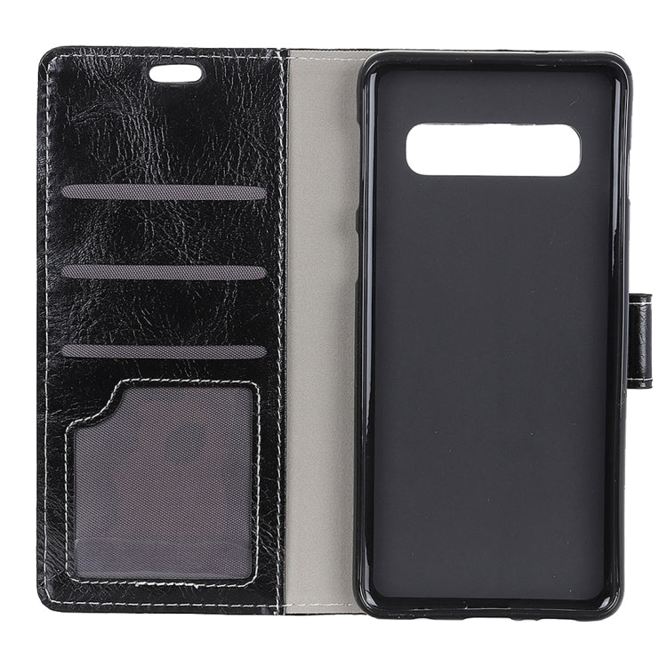 Retro Crazy Horse Texture Horizontal Flip Leather Case for Samsung Galaxy S10, with Holder & Card Slots & Photo Frame