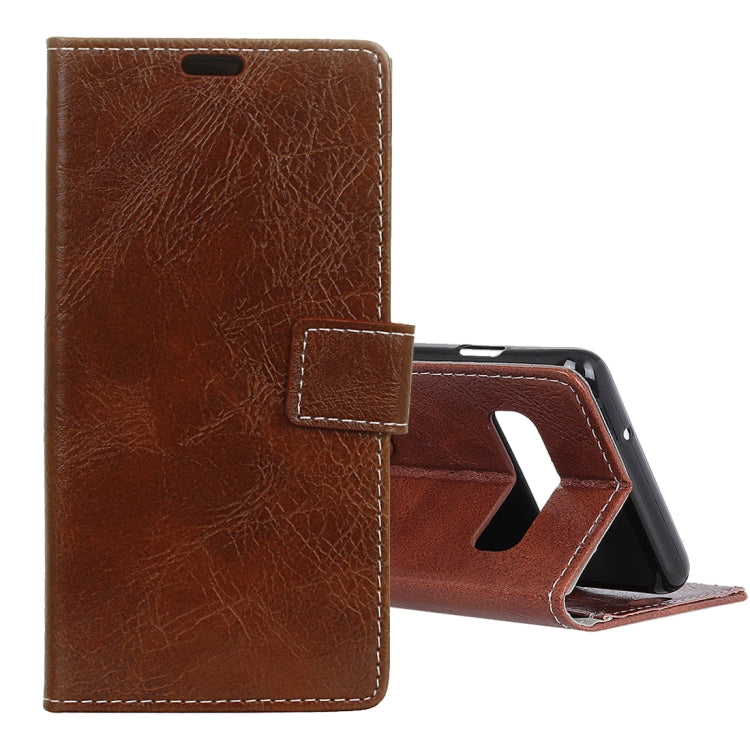 Retro Crazy Horse Texture Horizontal Flip Leather Case for Samsung Galaxy S10, with Holder & Card Slots & Photo Frame