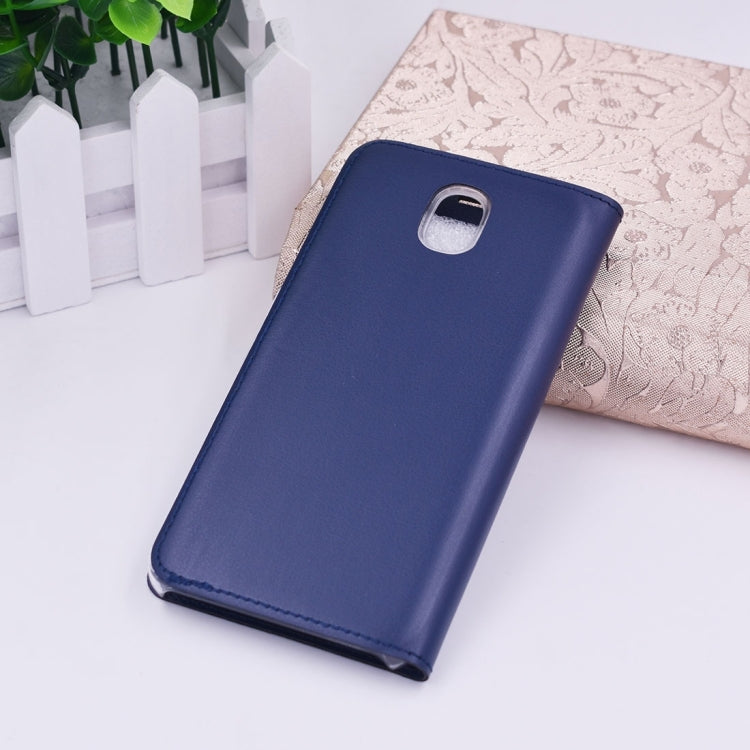For Galaxy J3 (2017) (EU Version) PU+PC Horizontal Flip Leather Case with Call Display ID