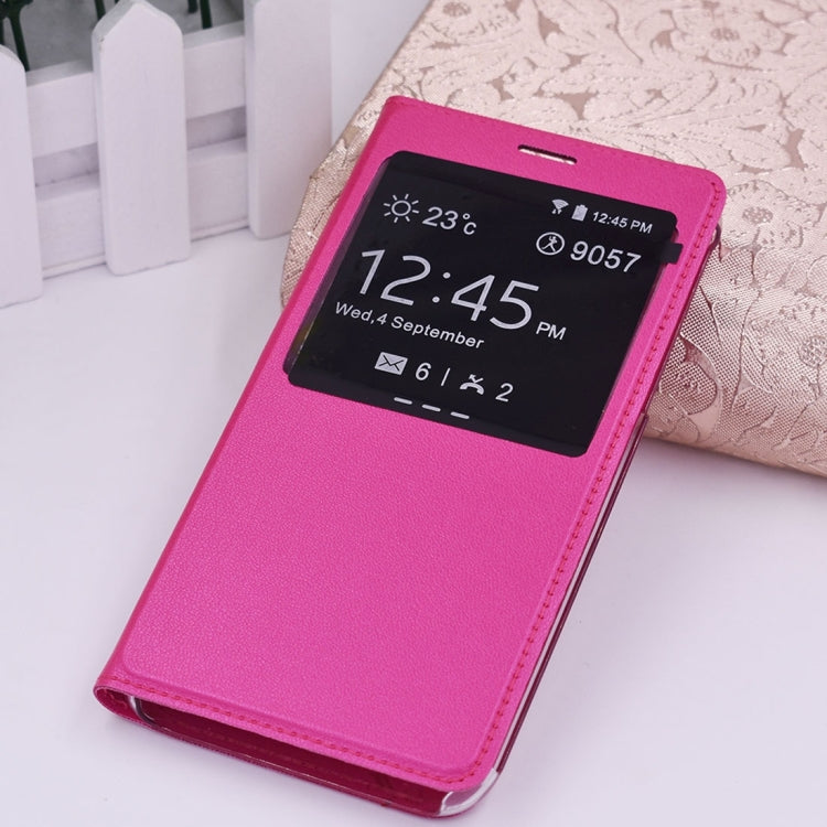 For Galaxy J3 (2017) (EU Version) PU+PC Horizontal Flip Leather Case with Call Display ID