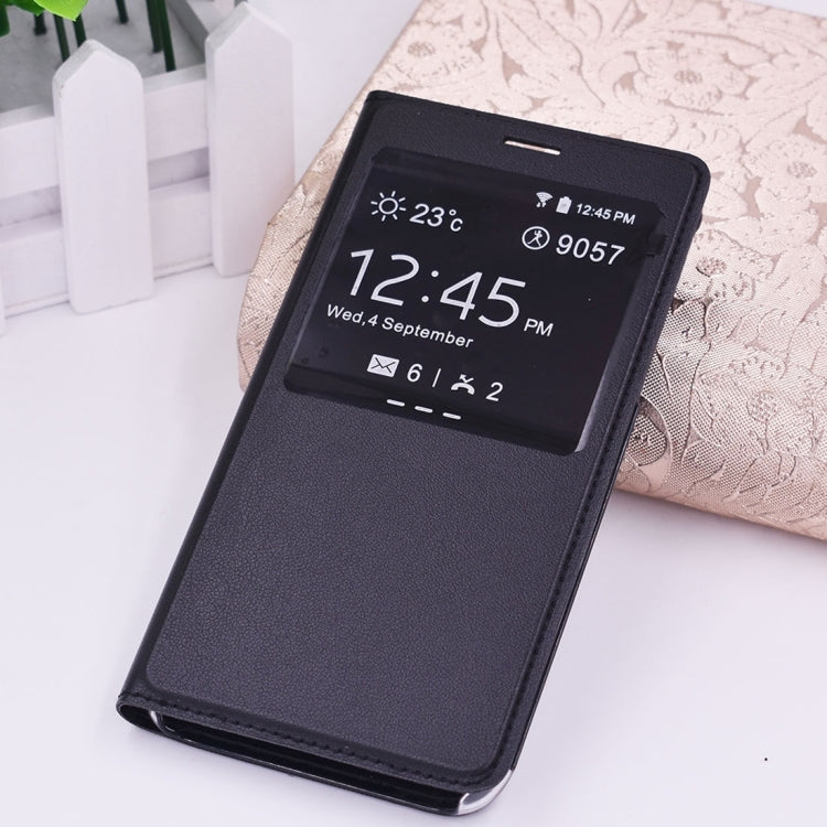 For Galaxy J5 (2017) (EU Version) PU+PC Horizontal Flip Leather Case with Call Display ID