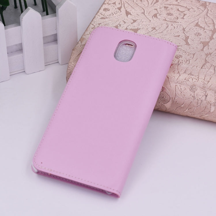For Galaxy J5 (2017) (EU Version) PU+PC Horizontal Flip Leather Case with Call Display ID