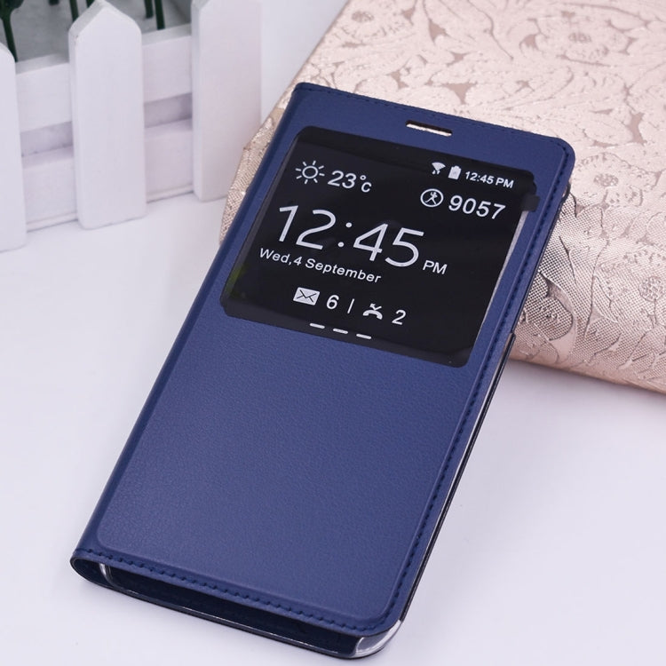 For Galaxy J7 (2017) (EU Version) PU+PC Horizontal Flip Leather Case with Call Display ID