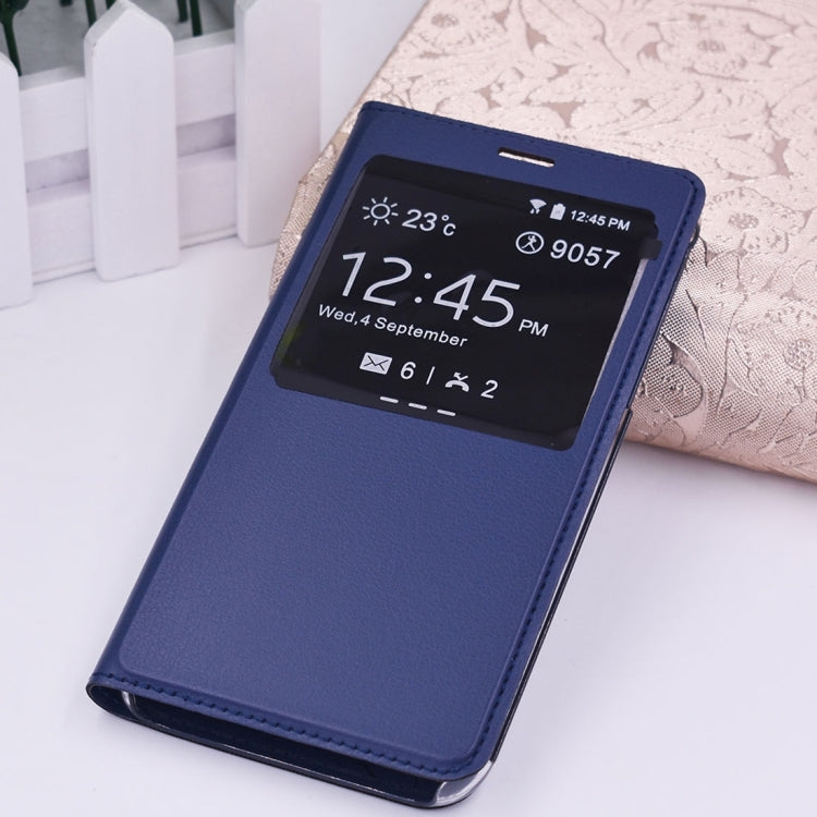 For Galaxy J7 (2017) (EU Version) PU+PC Horizontal Flip Leather Case with Call Display ID