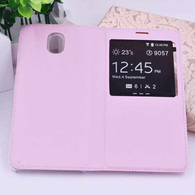 For Galaxy J7 (2017) (EU Version) PU+PC Horizontal Flip Leather Case with Call Display ID