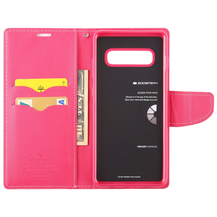 GOOSPERY FANCY DIARY Horizontal Flip PU Leather Case for Galaxy S10, with Holder & Card Slots & Wallet