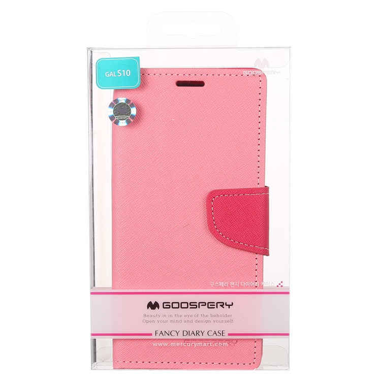 GOOSPERY FANCY DIARY Horizontal Flip PU Leather Case for Galaxy S10, with Holder & Card Slots & Wallet
