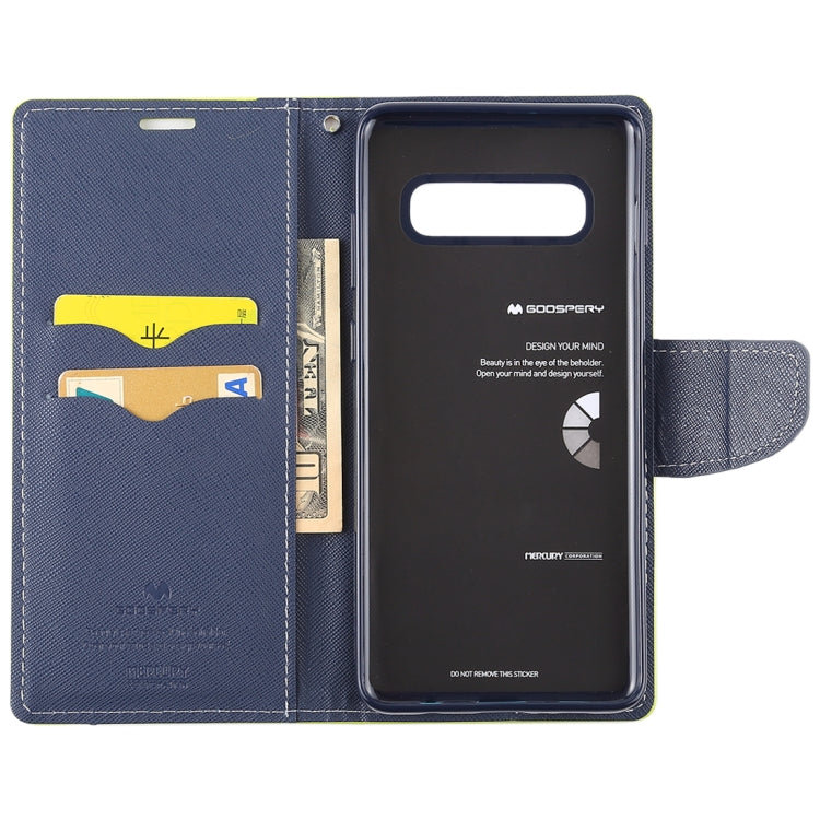 GOOSPERY FANCY DIARY Horizontal Flip PU Leather Case for Galaxy S10, with Holder & Card Slots & Wallet