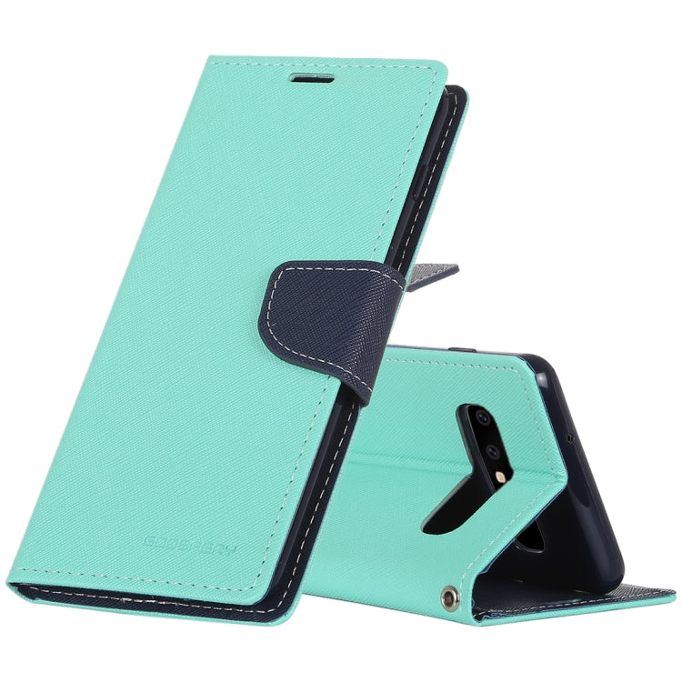 GOOSPERY FANCY DIARY Horizontal Flip PU Leather Case for Galaxy S10, with Holder & Card Slots & Wallet