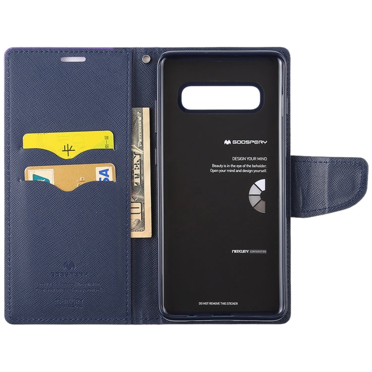 GOOSPERY FANCY DIARY Horizontal Flip PU Leather Case for Galaxy S10, with Holder & Card Slots & Wallet