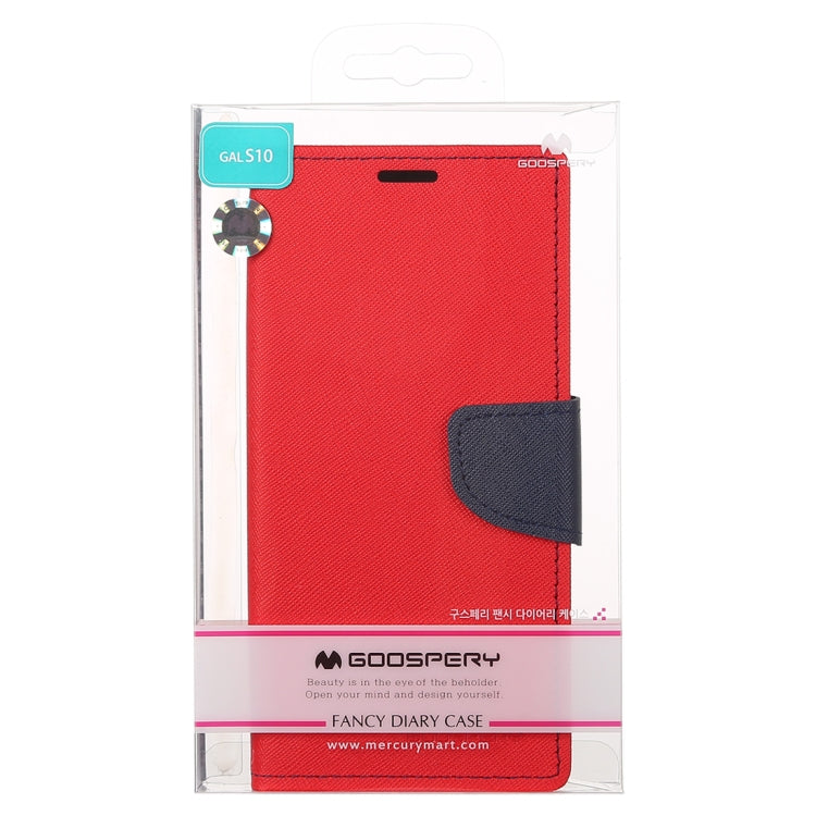 GOOSPERY FANCY DIARY Horizontal Flip PU Leather Case for Galaxy S10, with Holder & Card Slots & Wallet