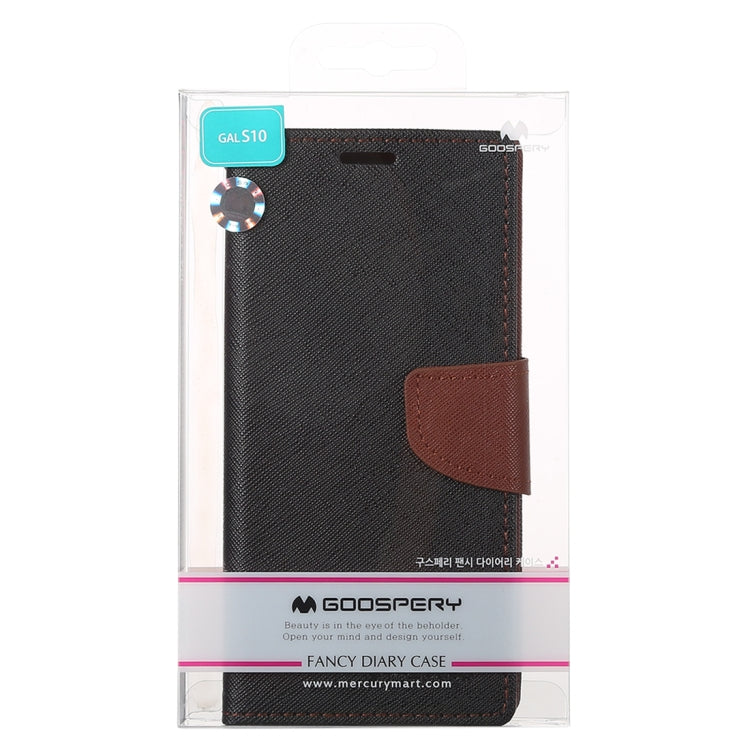 GOOSPERY FANCY DIARY Horizontal Flip PU Leather Case for Galaxy S10, with Holder & Card Slots & Wallet