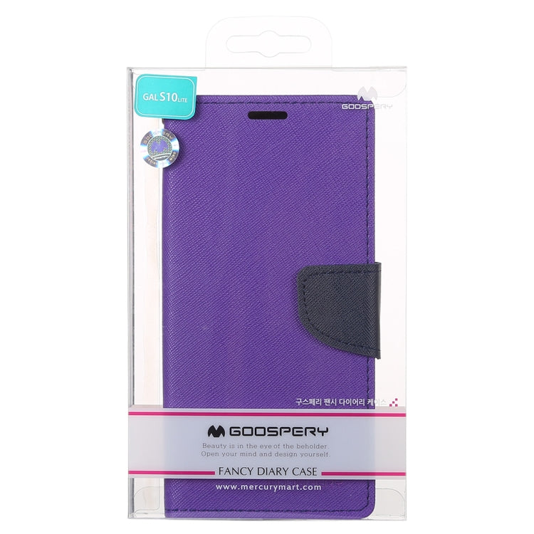 GOOSPERY FANCY DIARY Horizontal Flip PU Leather Case for Galaxy S10e, with Holder & Card Slots & Wallet