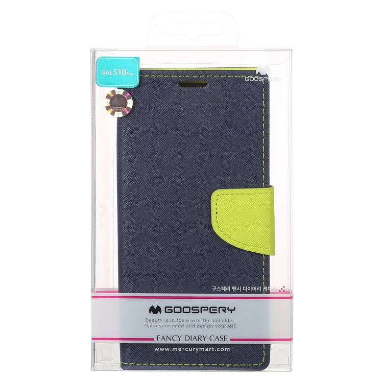 GOOSPERY FANCY DIARY Horizontal Flip PU Leather Case for Galaxy S10 Plus, with Holder & Card Slots & Wallet