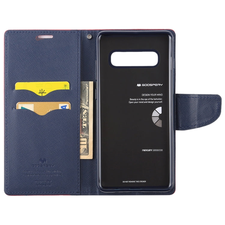 GOOSPERY FANCY DIARY Horizontal Flip PU Leather Case for Galaxy S10 Plus, with Holder & Card Slots & Wallet