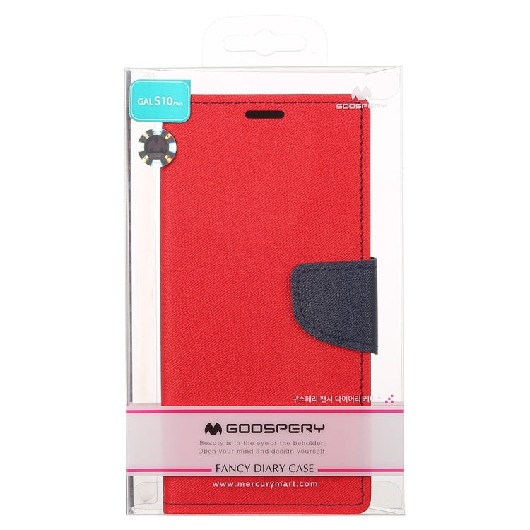 GOOSPERY FANCY DIARY Horizontal Flip PU Leather Case for Galaxy S10 Plus, with Holder & Card Slots & Wallet