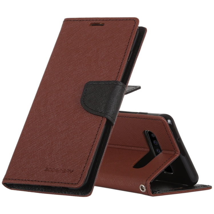 GOOSPERY FANCY DIARY Horizontal Flip PU Leather Case for Galaxy S10 Plus, with Holder & Card Slots & Wallet