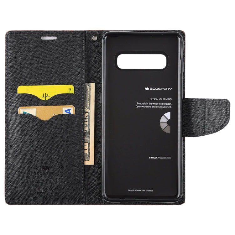 GOOSPERY FANCY DIARY Horizontal Flip PU Leather Case for Galaxy S10 Plus, with Holder & Card Slots & Wallet