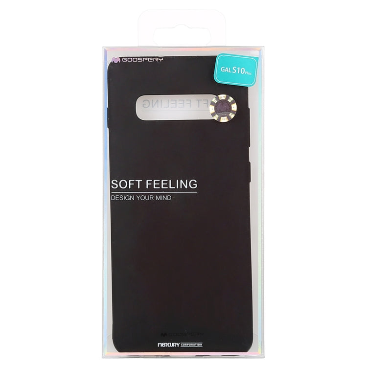 GOOSPERY SOFT FEELING Liquid TPU Drop-proof Soft Case for Galaxy S10+
