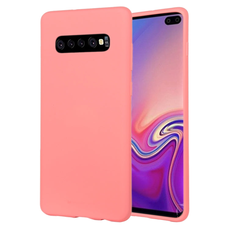 GOOSPERY SOFT FEELING Liquid TPU Drop-proof Soft Case for Galaxy S10+