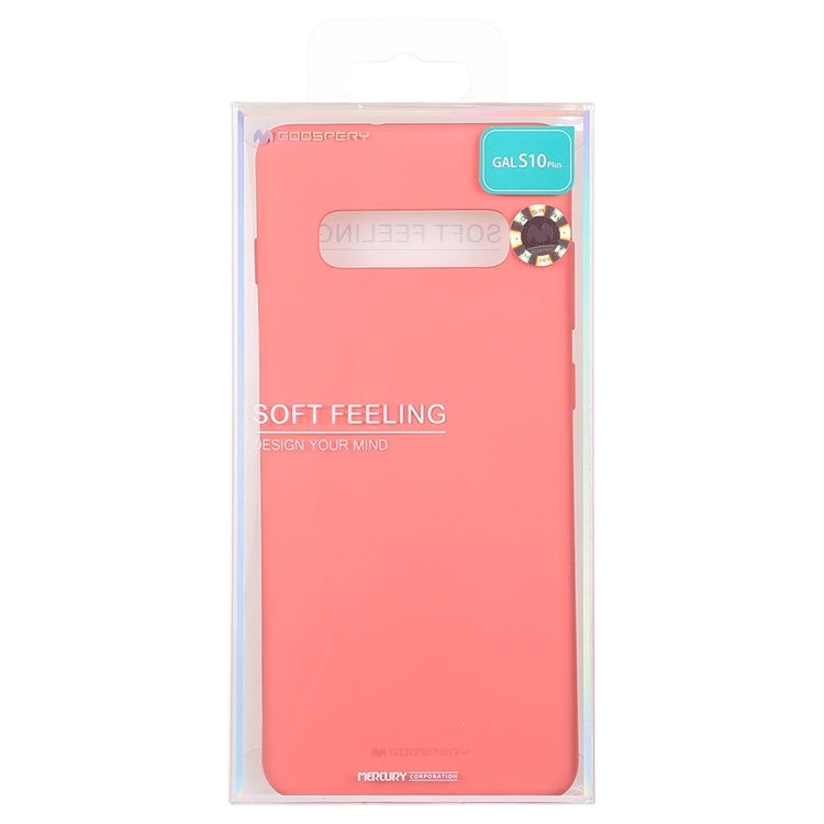 GOOSPERY SOFT FEELING Liquid TPU Drop-proof Soft Case for Galaxy S10+