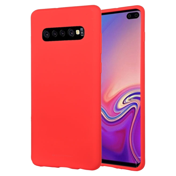 GOOSPERY SOFT FEELING Liquid TPU Drop-proof Soft Case for Galaxy S10+