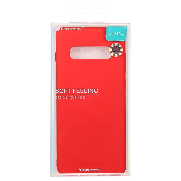 GOOSPERY SOFT FEELING Liquid TPU Drop-proof Soft Case for Galaxy S10+