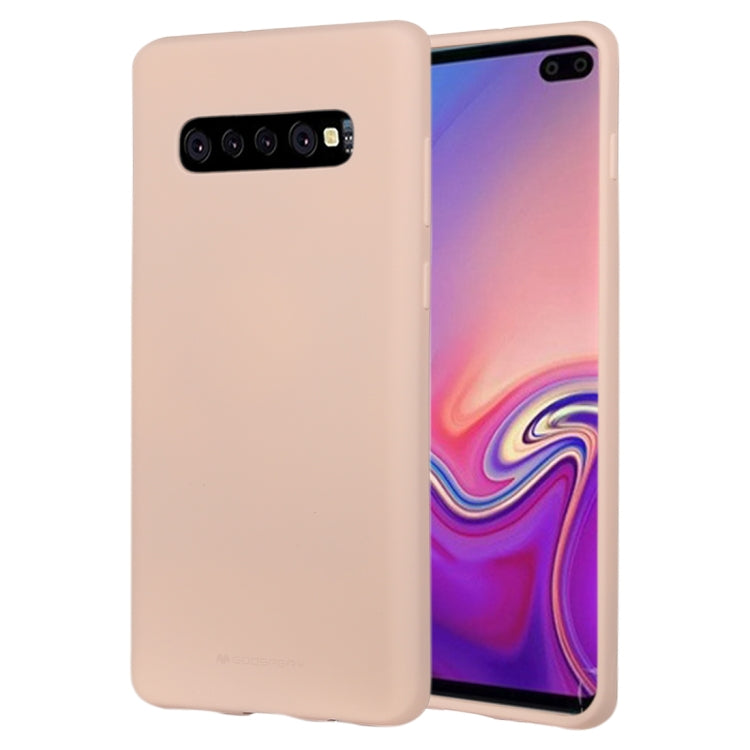 GOOSPERY SOFT FEELING Liquid TPU Drop-proof Soft Case for Galaxy S10+