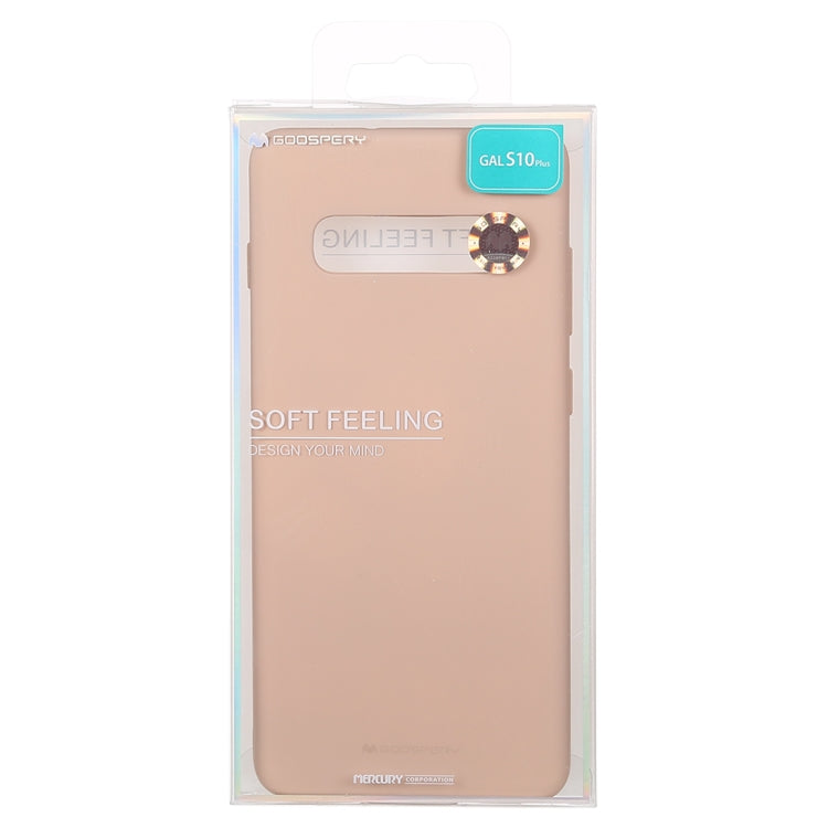 GOOSPERY SOFT FEELING Liquid TPU Drop-proof Soft Case for Galaxy S10+