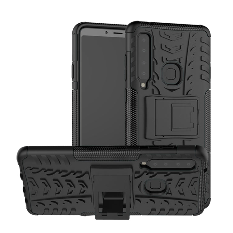 Tire Texture TPU+PC Shockproof Case for Galaxy A9 (2018), with Holder