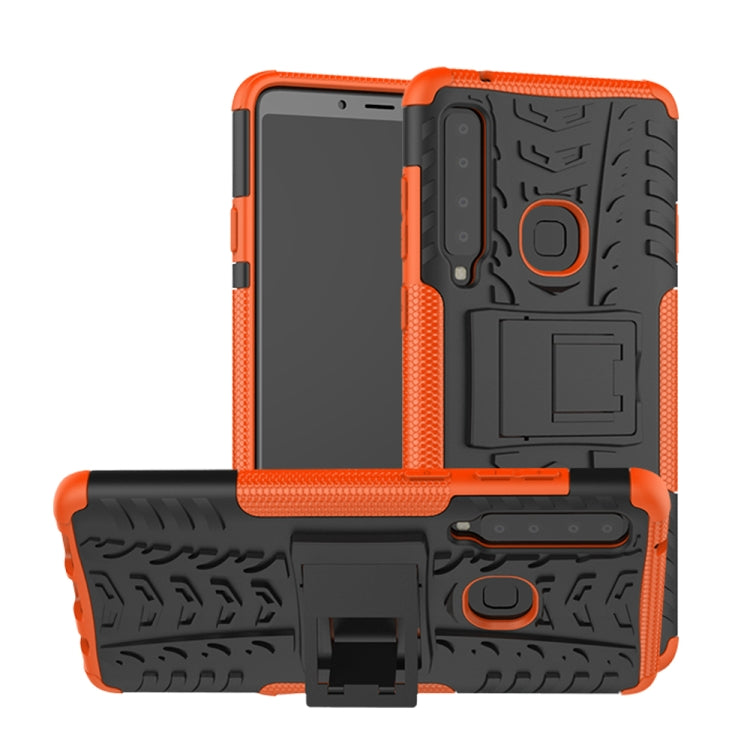Tire Texture TPU+PC Shockproof Case for Galaxy A9 (2018), with Holder