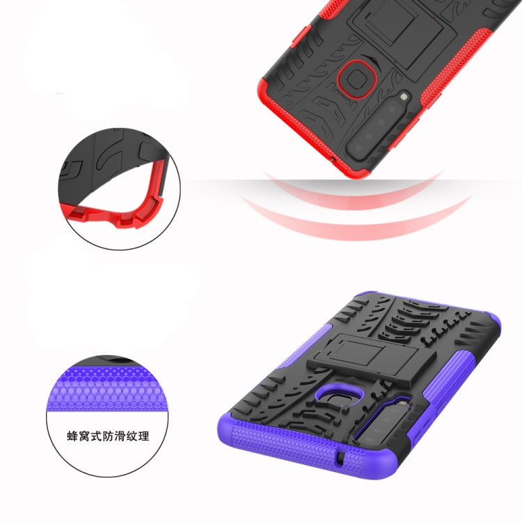 Tire Texture TPU+PC Shockproof Case for Galaxy A9 (2018), with Holder
