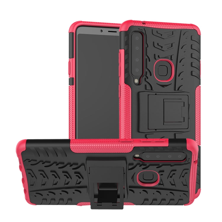 Tire Texture TPU+PC Shockproof Case for Galaxy A9 (2018), with Holder