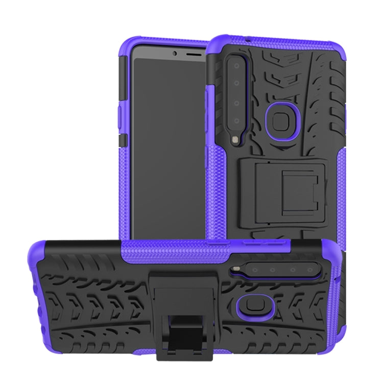 Tire Texture TPU+PC Shockproof Case for Galaxy A9 (2018), with Holder