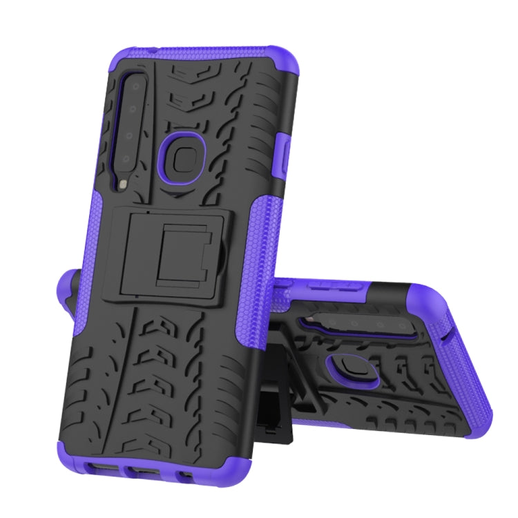 Tire Texture TPU+PC Shockproof Case for Galaxy A9 (2018), with Holder