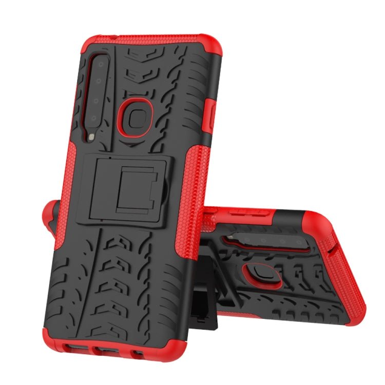 Tire Texture TPU+PC Shockproof Case for Galaxy A9 (2018), with Holder
