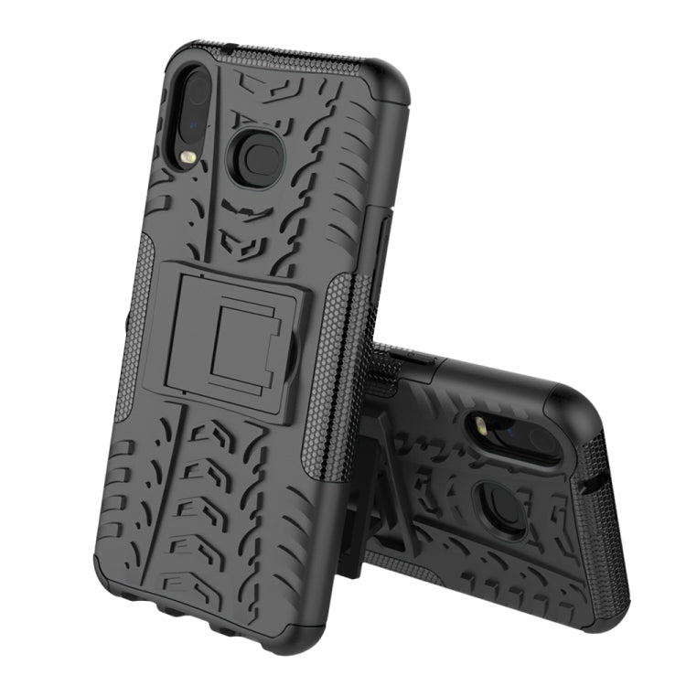 Tire Texture TPU+PC Shockproof Case for Galaxy A6s, with Holder