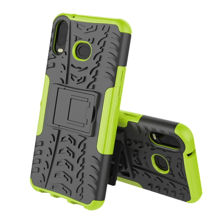 Tire Texture TPU+PC Shockproof Case for Galaxy A6s, with Holder