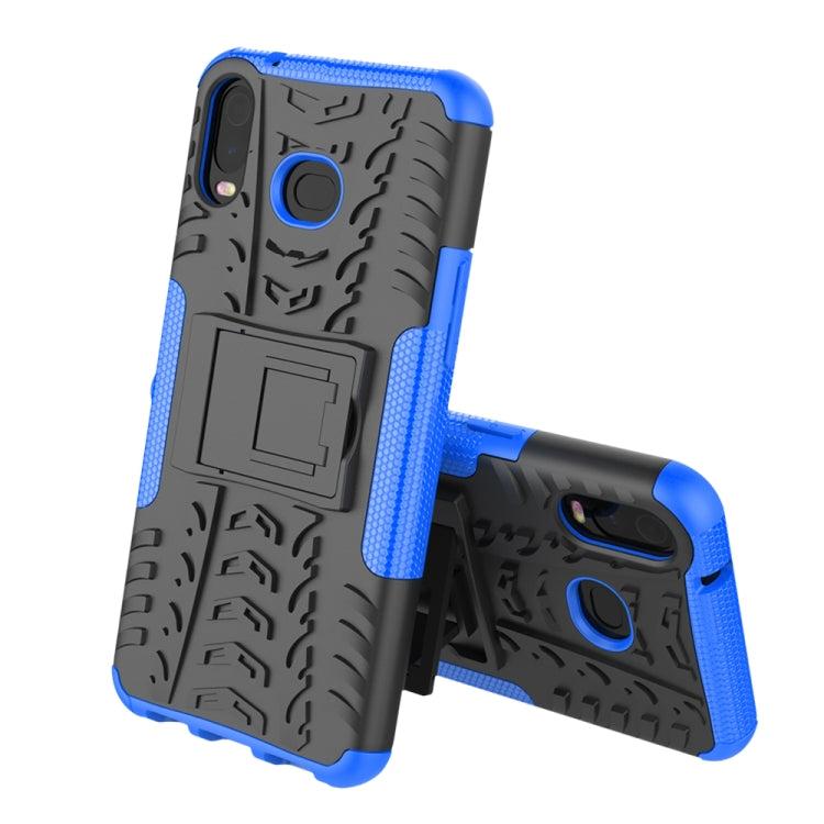 Tire Texture TPU+PC Shockproof Case for Galaxy A6s, with Holder