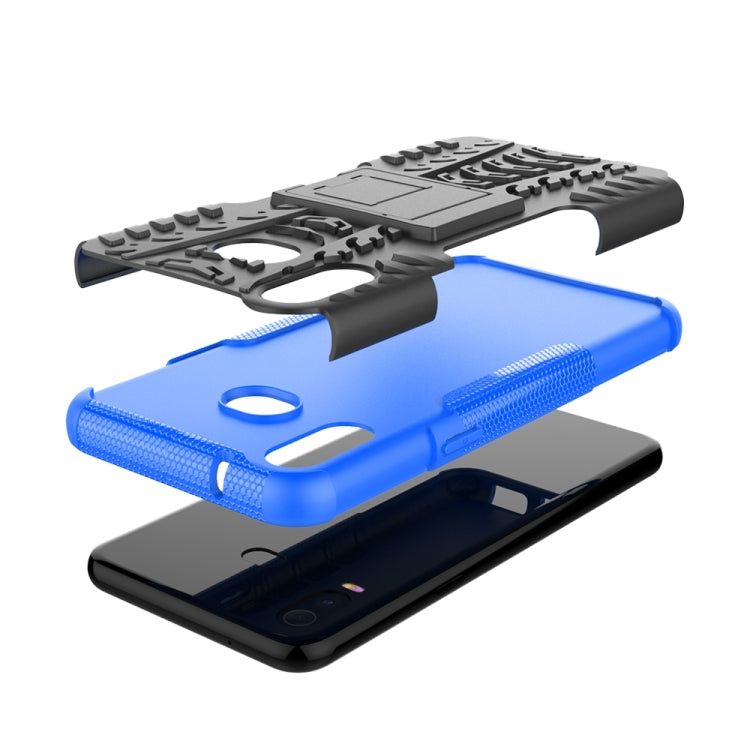 Tire Texture TPU+PC Shockproof Case for Galaxy A6s, with Holder